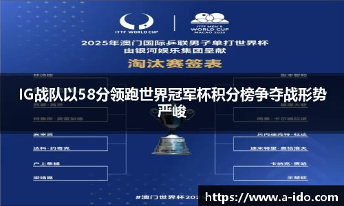 IG战队以58分领跑世界冠军杯积分榜争夺战形势严峻